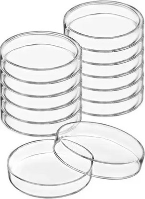 RLK Enterprises Glass Reusable Petri Dish(90 mm Pack of 10)