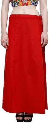 KAVYA DESIGNERS COTTON PETTICOAT RED S4 Pure Cotton Petticoat(Free)