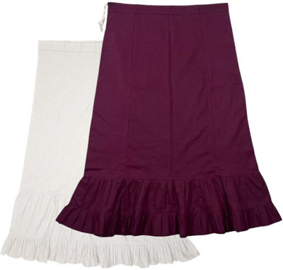 house of common White & Wine Barry Combo Pure Cotton Petticoat(XL)