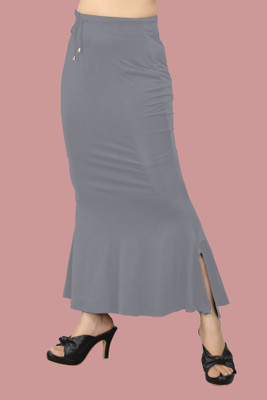 KERMIT SAN._FishCut_Grey_M_Saree Shapewear shapewear petticoat For saree Lycra Blend Petticoat(M)