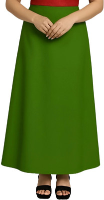 TrendingTrading 2025-Mehandi Green Cotton Saree Petticoat Shapewear for Women Pure Cotton Petticoat(L)