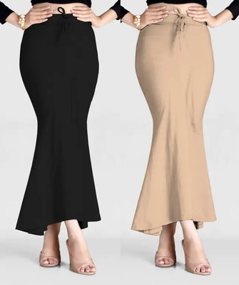 Suzaro beige and black s Lycra Blend Petticoat(XXL)