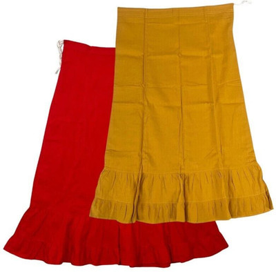Belizs Red & Pirate Gold Combo Pure Cotton Petticoat(XXL)