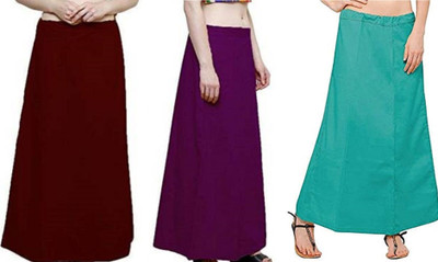 Gugaliya RAMA MARROON JAMUNI Pure Cotton Petticoat(Medium)
