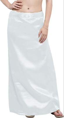 KAVYA DESIGNERS White Pure Satin Petticoat Pure Satin, Pure Silk Petticoat(Free)