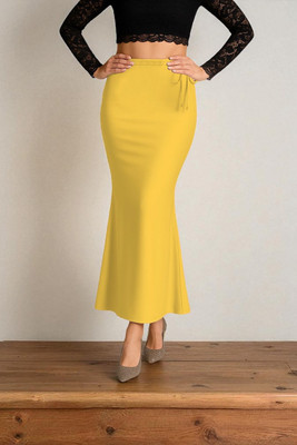 The Stanch Shapeware Yellow MT005 Lycra Blend Petticoat(XS)