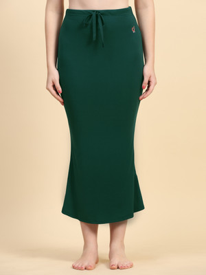 Trendmalls New.P01-DarkGreen Lycra Blend Petticoat(L)