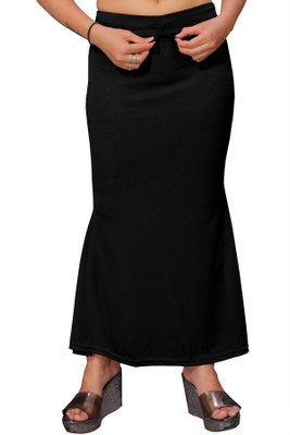 Anti Wrinkle Designer WD-ShapeWear-Black Lycra Blend Petticoat(L)