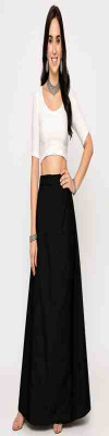 AARON A Black01 Cotton Blend Petticoat(Free)