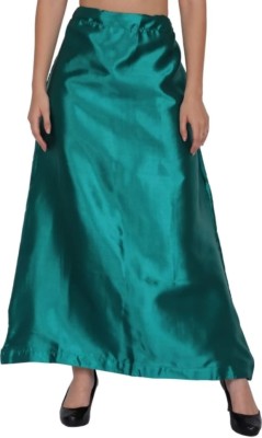 Ty fashion Green satin petticoat Satin Blend Petticoat(Free)