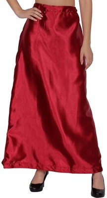 KAVYA DESIGNERS Maroon Satin Petticoat45 Pure Satin Petticoat(Free)