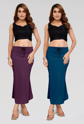 BLYNK FEB-P2-GR-SPW-Wine-Blue Lycra Blend Petticoat(M)