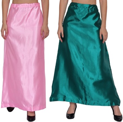 Guddan GD-6012-BabyPink-Peacock Pure Satin Petticoat(Free)