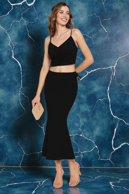 DSV ENTERPRISES Shapeware Black M010 Lycra Blend Petticoat(XXL)