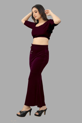 SANDIAM SALES BU.L._Fish_Purple_M_Saree Shapewear shapewear petticoat For Women Lycra Blend Petticoat(M)