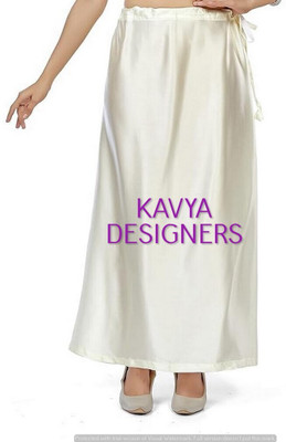 Aarvi styles WHITE AS COLOURPETTICOAT75 Pure Satin Petticoat(Free)