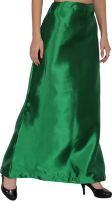 Tyu fashion Green satin blend petticoat Satin Blend Petticoat(XL)