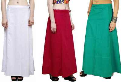 Gugaliya WHITE--RANI-RAMA Pure Cotton Petticoat(Medium)