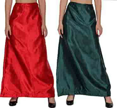 KAVYA DESIGNERS COMBO SATIN PETTICOAT ST3 Pure Satin Petticoat(Free)