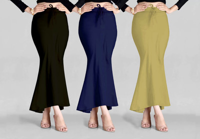 VIDRIVA EXPORT Peticoat Black.Navyblue,beige Lycra Blend Petticoat(M)