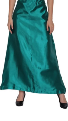 Srf fashion Petticoat satin blend Petticoat green colour Satin Blend Petticoat(Free)