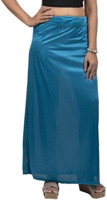 KAVYA DESIGNERS Sky Blue Satin Petticoat K4 Pure Silk, Pure Satin Petticoat(Free)