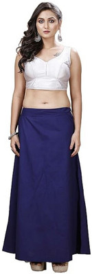 KAVYA DESIGNERS COTTON PETTICOAT NAVY BLUE S49 Pure Cotton Petticoat(Free)
