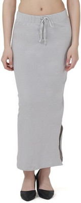 VIDHATA FASHION Grey Color Stretchable Sari Shapewear Petticoat Slim Fitting Stylish Underskirt Lycra Blend Petticoat(L)