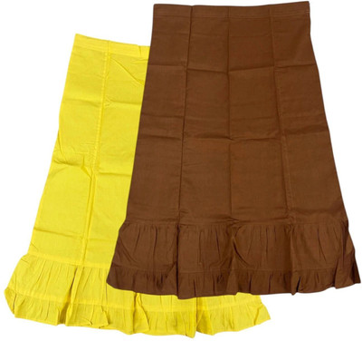 Belizs Lime & Otter Brown Combo Pure Cotton Petticoat(XL)