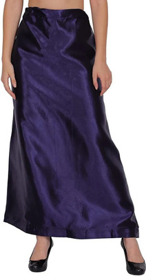 KAVYA DESIGNERS Navy blue colour pure heavy satin petticoat Net, Pure Satin Petticoat(Free)