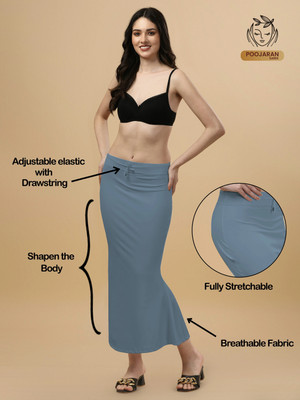 Laptraded Fishcut Saree Shapewear Grey Lycra Bland Petticoat Lycra Blend Petticoat(S)