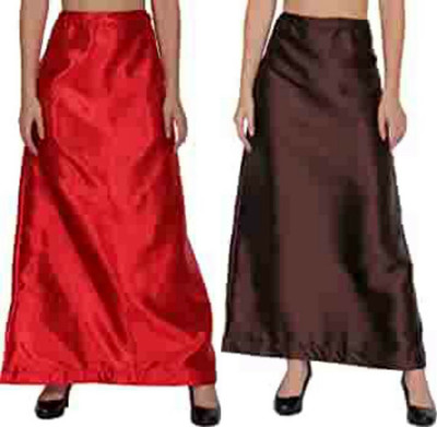 KAVYA DESIGNERS COMBO SATIN PETTICOAT ST13 Pure Satin Petticoat(Free)