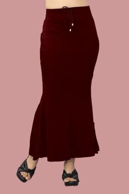 Ozberk Creation K.MT._Fish_Maroon_M_Saree Shapewear shapewear petticoat For women Lycra Blend Petticoat(M)