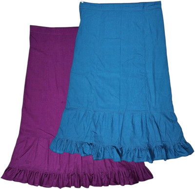 house of common Fandango & Sky Blue Pure Cotton Petticoat(XL)