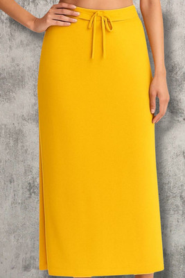 DSV ENTERPRISES Shapeware Yellow M0047 Lycra Blend Petticoat(XXL)