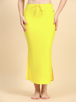 Trendmalls New.P01-Yellow Lycra Blend Petticoat(M)