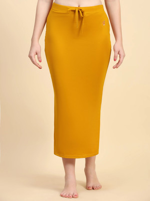 Trendmalls P01-Orange Lycra Blend Petticoat(6XL)