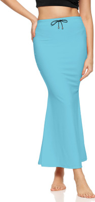 Zornitsa Saree Shapewear Sky Blue Polyester, Cotton Blend Petticoat(M)