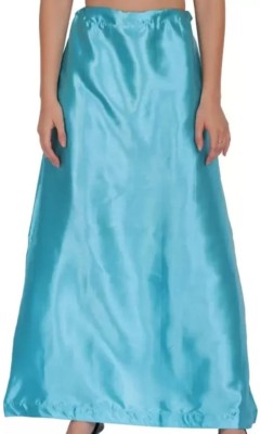 CV FASHION Sky blue Satin petticoat for women Satin Blend Petticoat(Free)