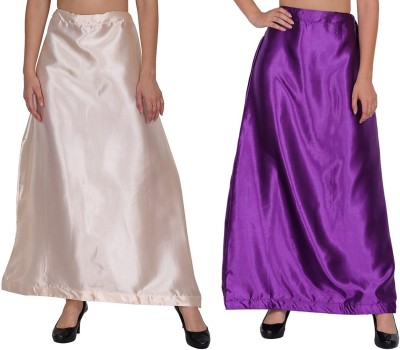 Guddan GD-6011-LT.RoseGold-Purple Pure Satin Petticoat(Free)