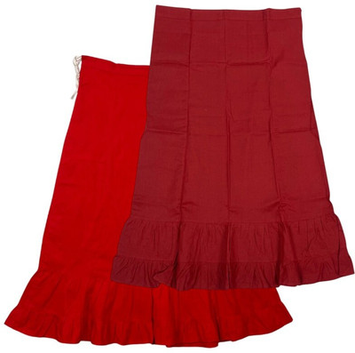Belizs Red & Old Brick Combo Pure Cotton Petticoat(XXL)