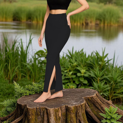 DSV ENTERPRISES Shapeware Black M0036 Lycra Blend Petticoat(XL)