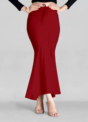 BEMRUZ Flared Saree Shapewear Wine Lycra Blend Petticoat(S)