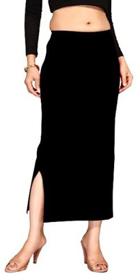VDIHATA FASHION Black Fishcut Stretchable Lycra Blend Women'S Saree Shapewear Petticoat Lycra Blend Petticoat(S)