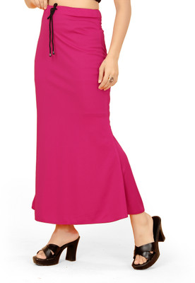 Woo THiNG Shapewear Solid Lycra Blend Petticoat(M)
