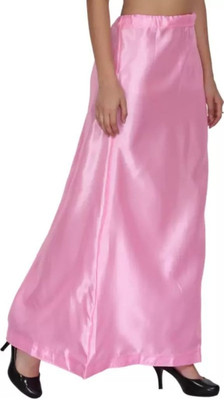 DUO FASHION Light pink satin petticoat Satin Blend Petticoat(Free)