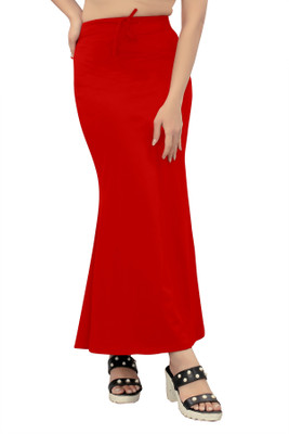 KERMIT FishCut_Red_M_Saree Shapewear shapewear petticoat For saree Lycra Blend Petticoat(M)