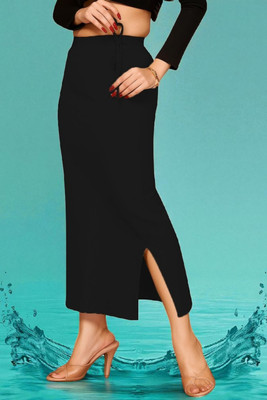DSV ENTERPRISES Shapeware Black M0052 Lycra Blend Petticoat(M)