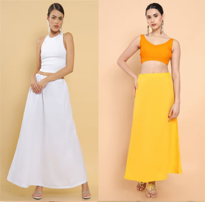 Lootnixx SP_Yellow + White petticoat Combo For women Free Pure Cotton Petticoat(Free)