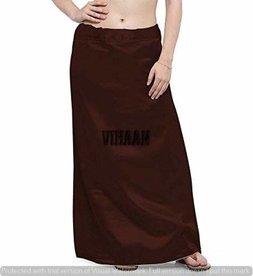 VIHAAN Brown satin q107 Pure Satin Petticoat(Free)